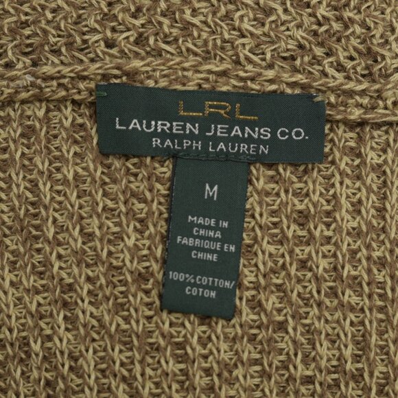 LRL Lauren Jeans Cardigan, Size 6-8, Beige melange - Picture 7 of 8